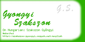 gyongyi szakszon business card