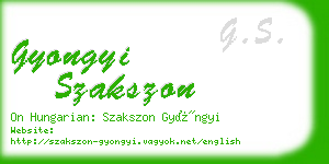 gyongyi szakszon business card